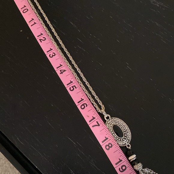 Silver Tassel Necklace - Picture 2 of 4